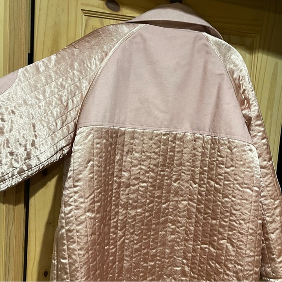 Michons Marigot Pink Satin Canvas Barn Coat Chore Jacket - Picture 12 of 12